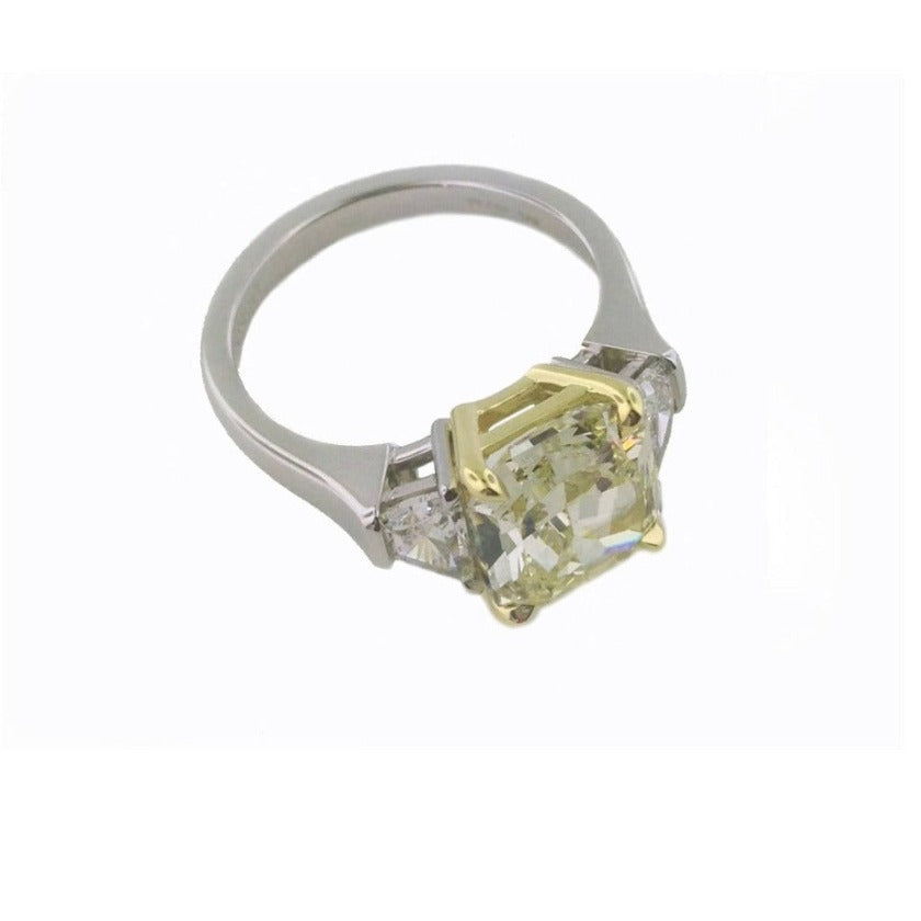 Custom 3 Stone Statement Ring | Prongs, Platinum, 18k + Diamonds