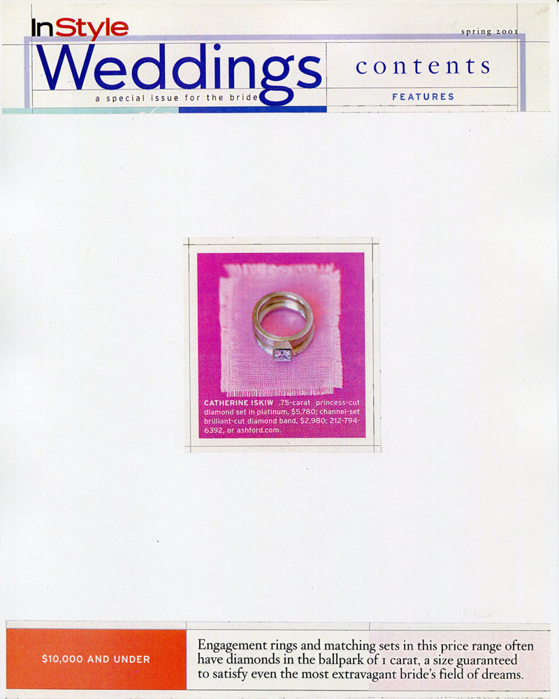 Photo in InSTyle Weddings of Series 17 Engagement ring with a Series 14 band.