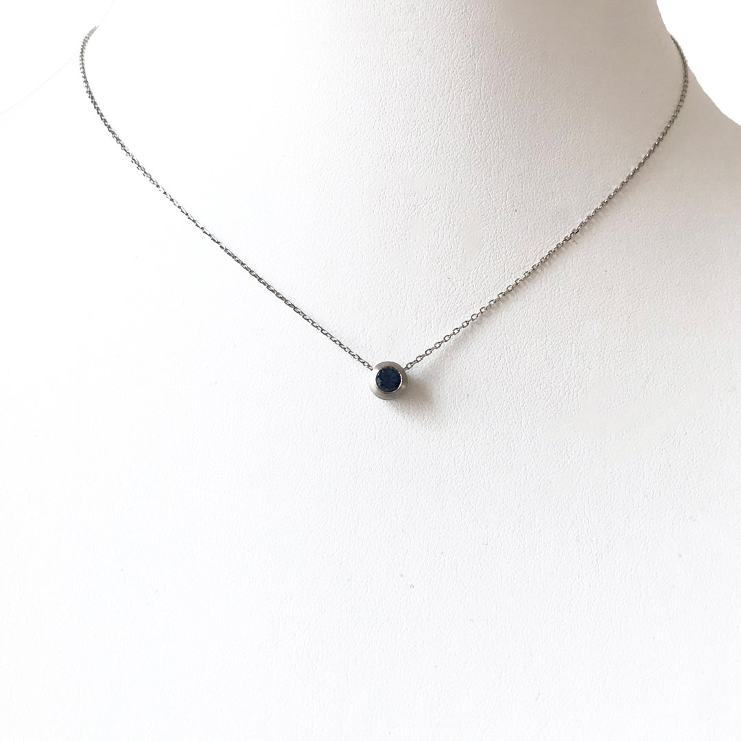 Series 12 - Duality | Pendant, Reversible, Pt. + Diamond, Sapphire (LG)