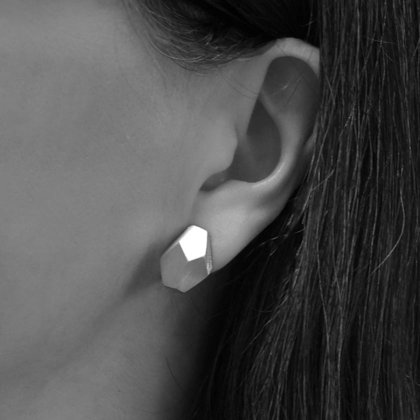 Series 34 |Cubist Earring and Necklace, 18k Gold + Aquamarine Beads