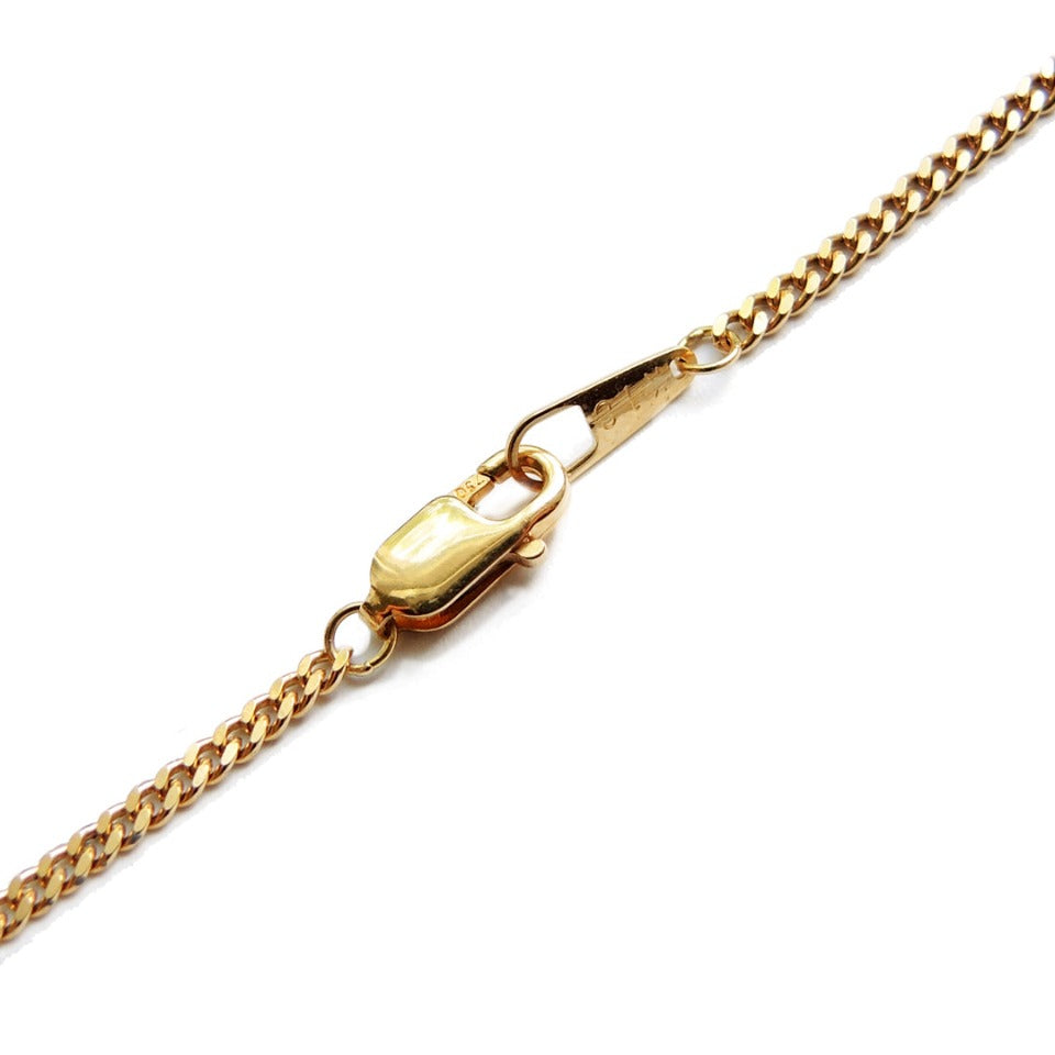 1.9 mm 18k, yellow gold filed curb chain, lobster clasp and tag