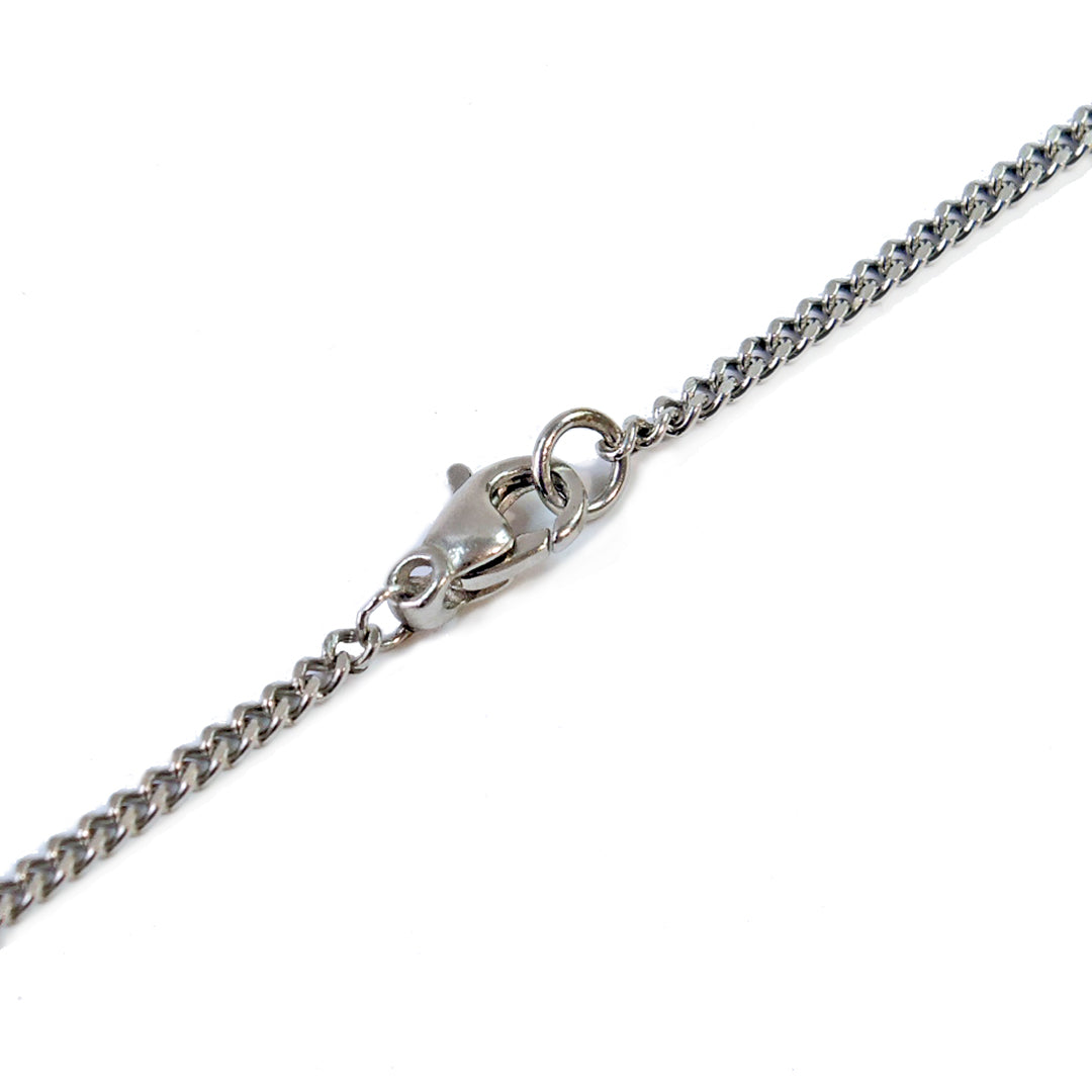 Platinum chain with a lobster clasp.
