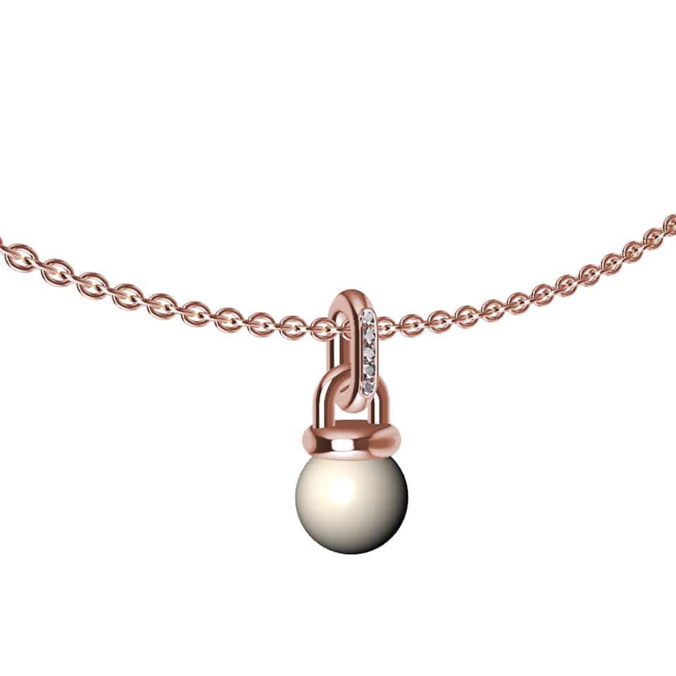 Mikimoto pearl necklace rose sold gold