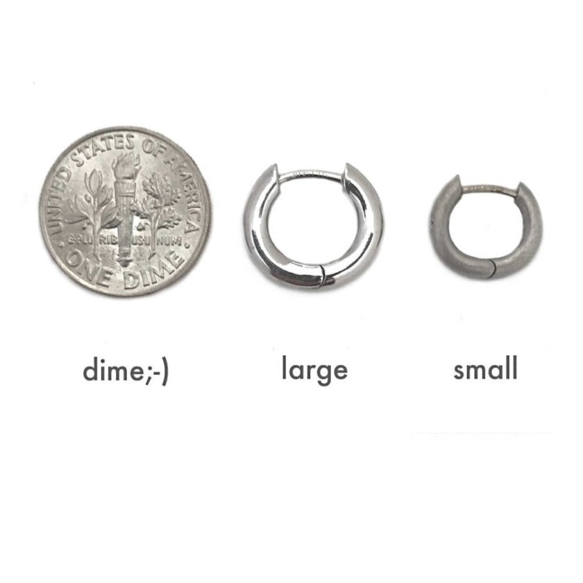 Group 2 - Always | Round Hinged Hoop Earring. Pd. + Diamond (SML)