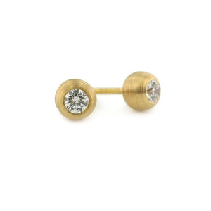 Series 12 - Duality | Stud Earring, 18k + Diamond or Gemstone (SML)