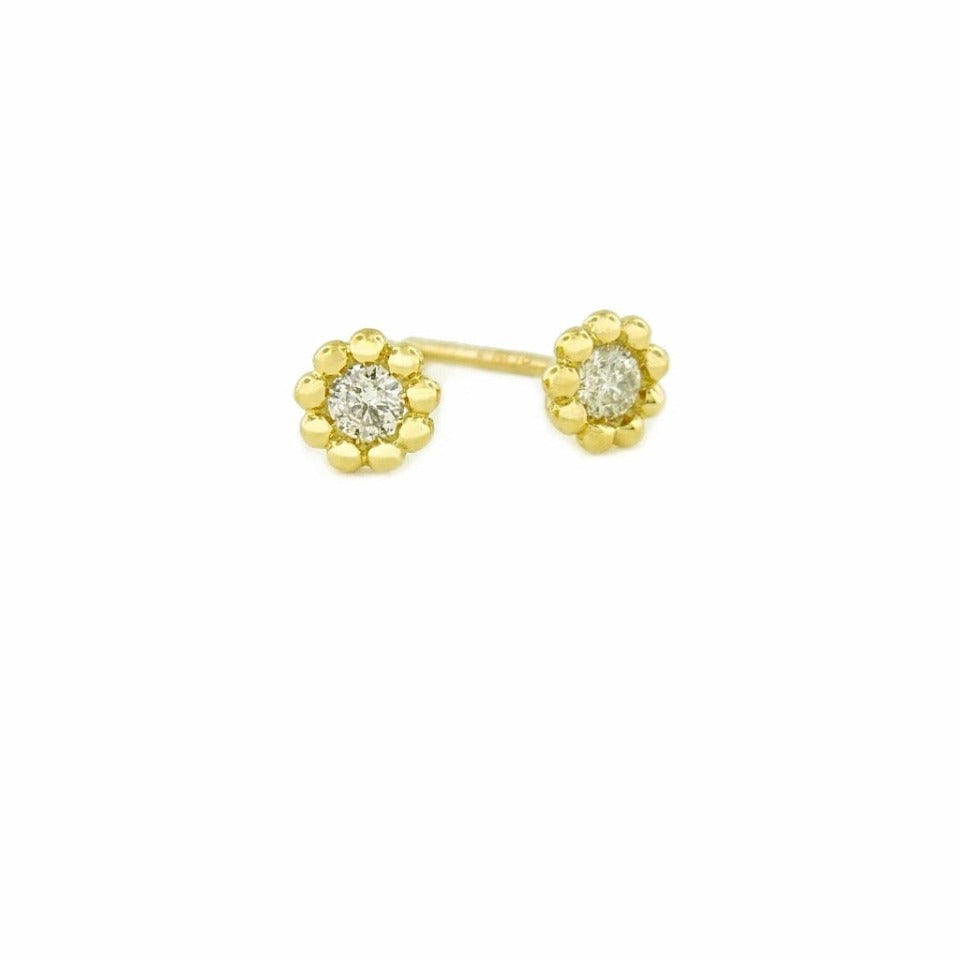 10K Gold Cherry Stud Earrings
