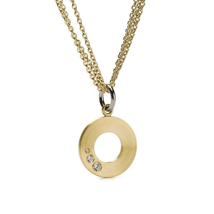 Group 4 - Offset | Pendant, 18k Yellow and White Gold + Diamonds