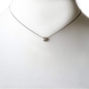 Series 8 - Simplicity | Double Bezel, Solitaire Pendant in Platinum + .25 ct. Diamond