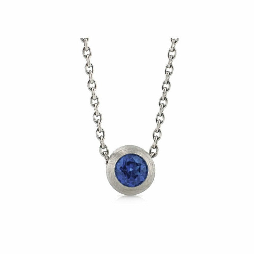Series 12 - Duality | Pendant, Reversible, Pt. + Diamond, Sapphire (LG)