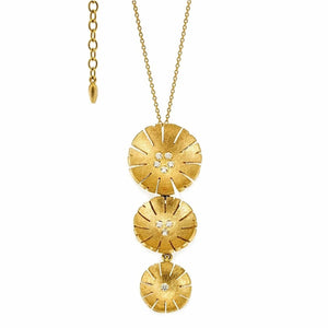 Series 39 - Flower | Pendant, Triple, Detachable, 18k + .135 tcw. Dia.