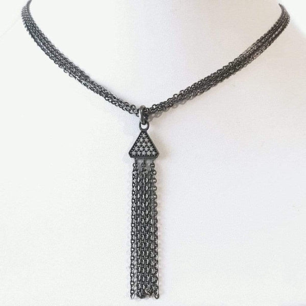 Black Spinel Pave Disc Necklace – Rachel Reinhardt Jewelry