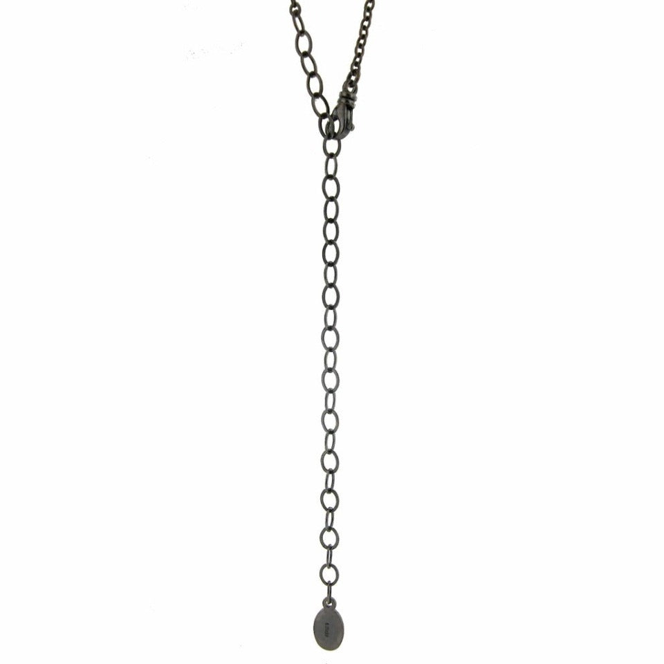 Series 40 - Tri | Necklace, Blackened Silver + .21 tcw. Diamond