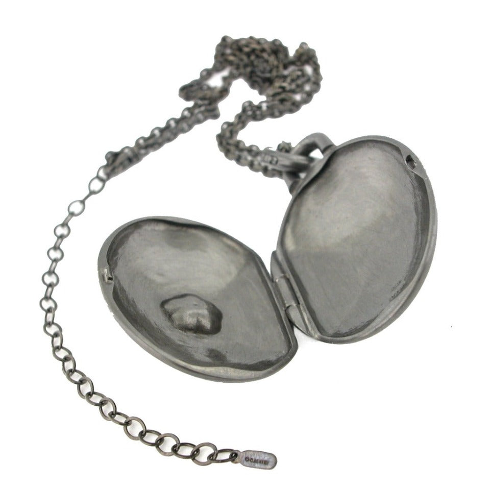 Series 46 - Cherry Blossom | Locket 2, Blackened Silver + Fancy Diamonds