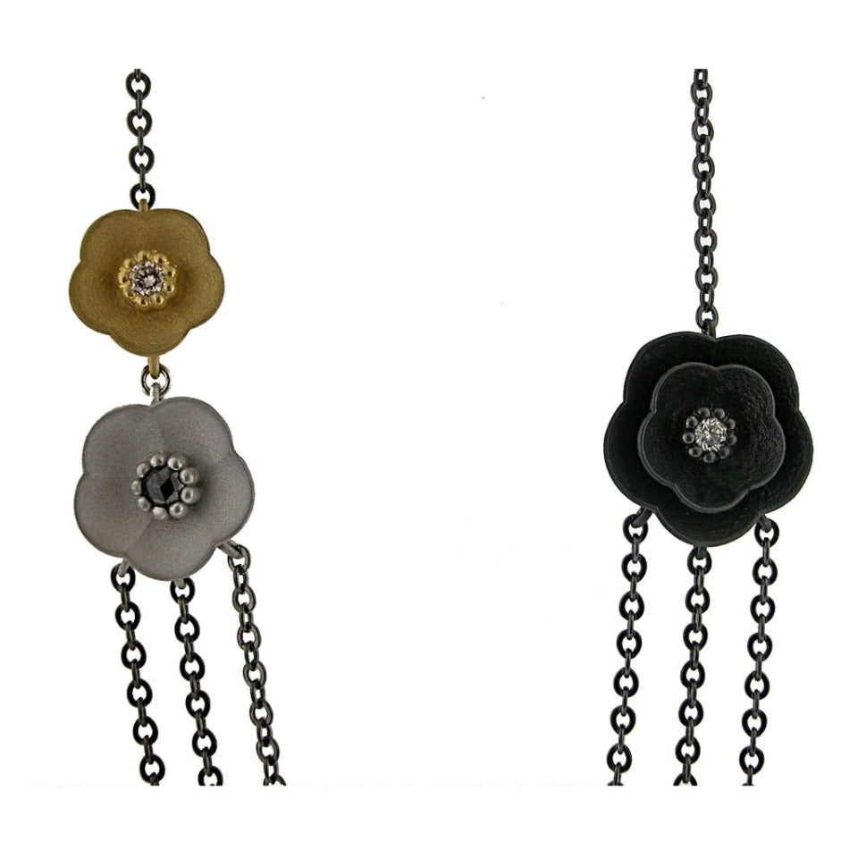 Series 46 - Cherry Blossom | Necklace 3, 18k, Silver + Diamonds