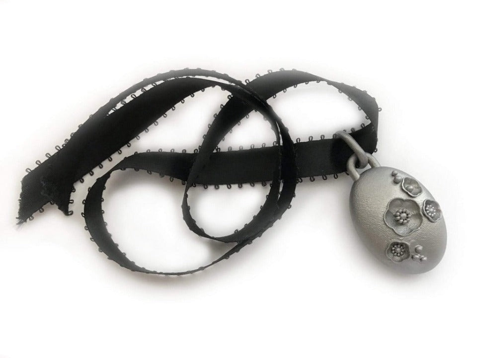 Series 46 - Cherry Blossom | Pendant, Aluminum + Ribbon