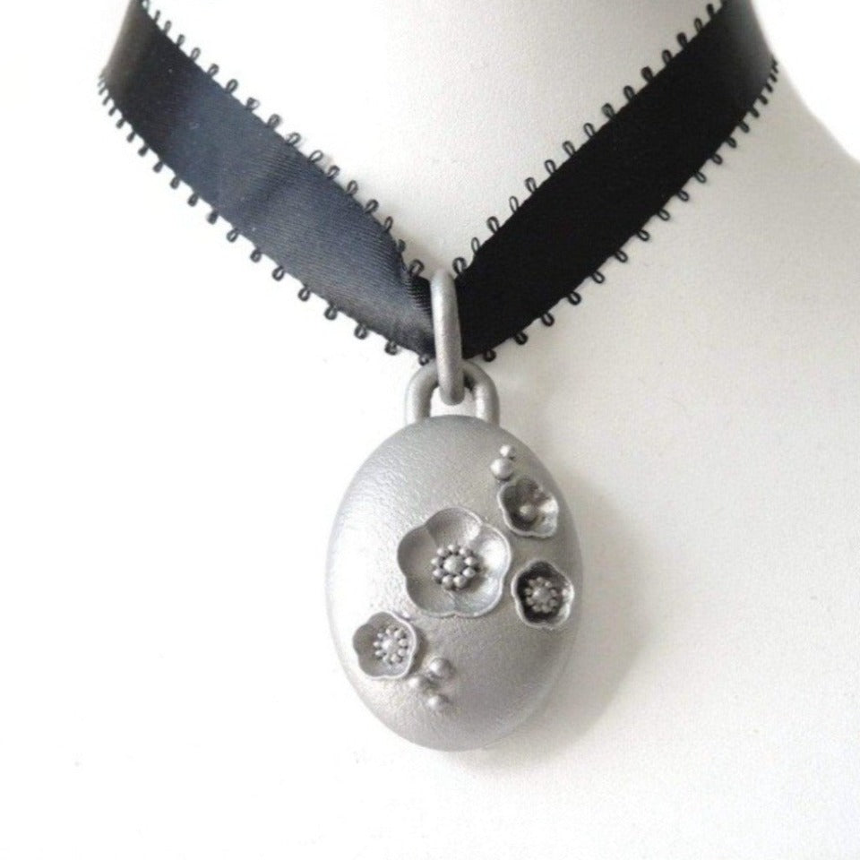 Series 46 - Cherry Blossom | Pendant, Aluminum + Ribbon