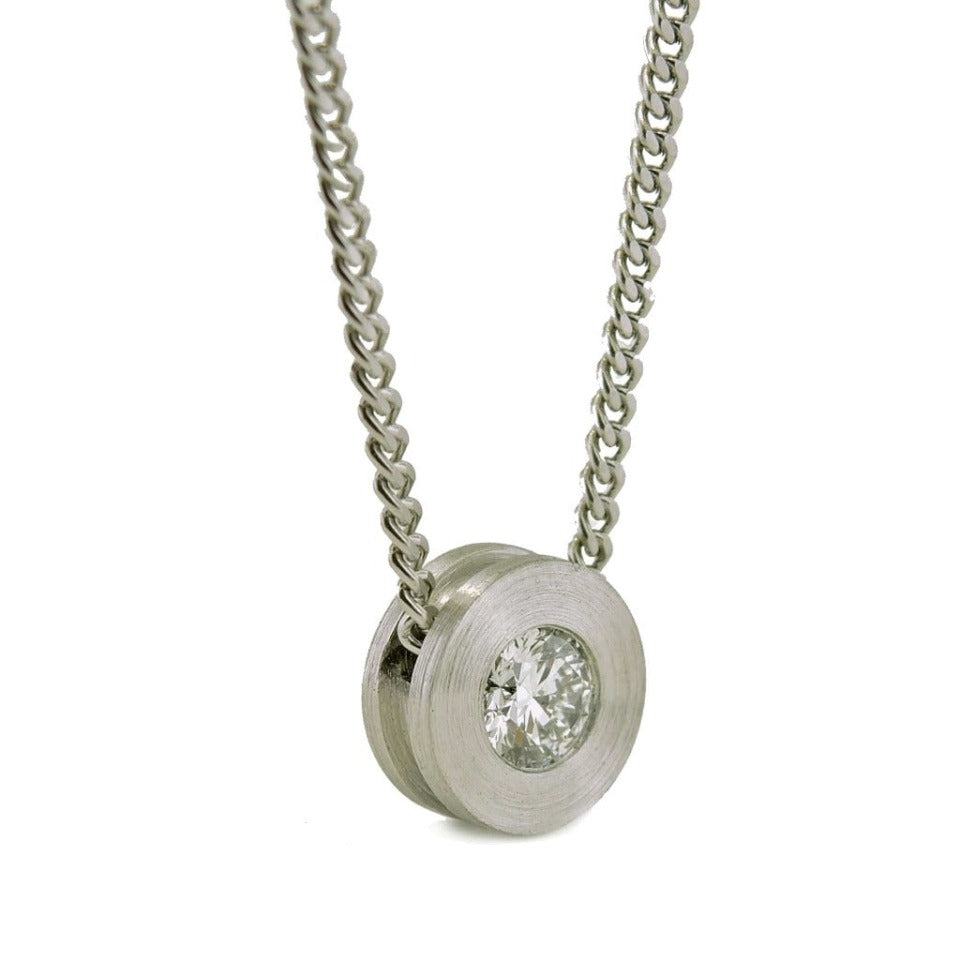 3-Stone Diamond Necklace 1 ct tw Round-cut 14K White Gold | Jared