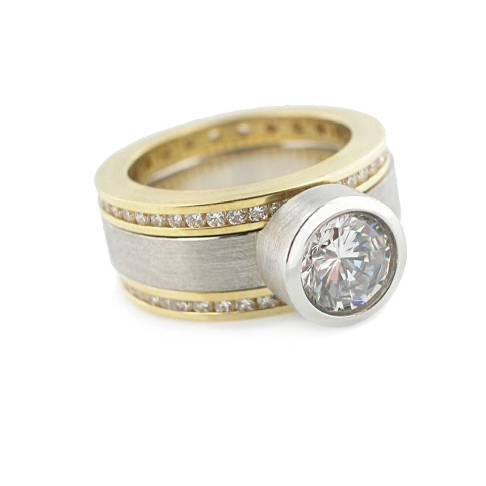 Series 15 - Celebration | Ring Set, Plat., 18k + Diamond, Mounting