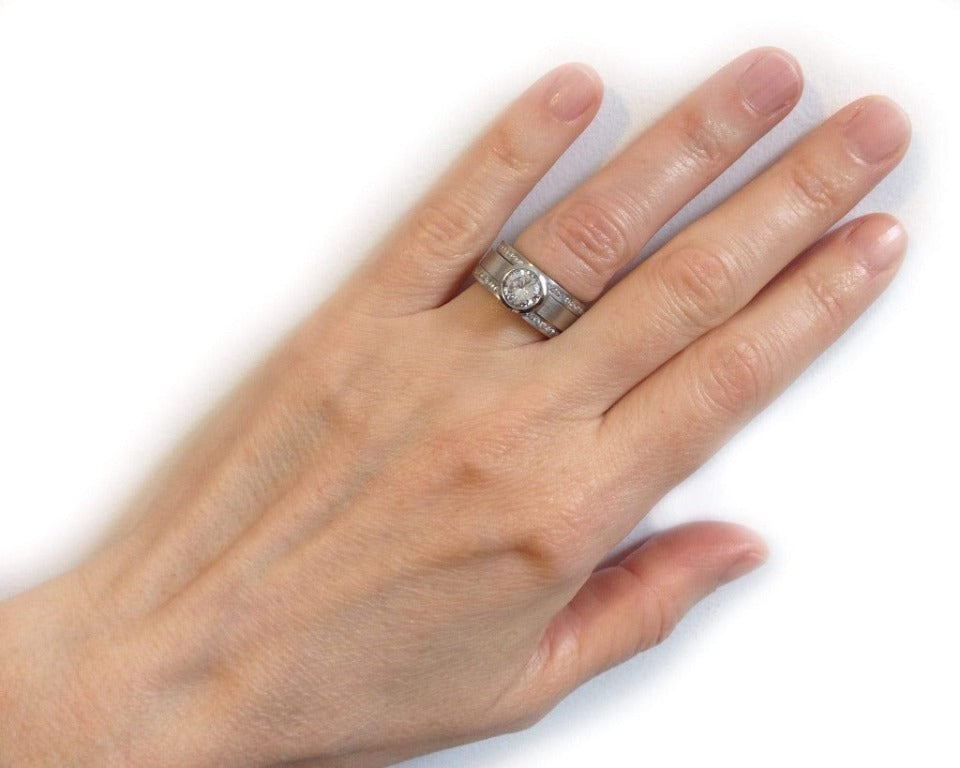 Series 15 - Celebration | Ring Set, Plat., 18k + Diamond, Mounting