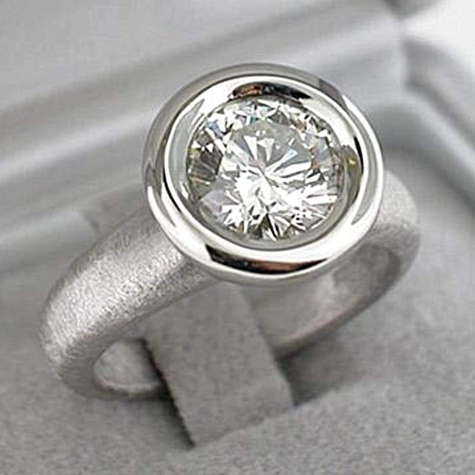 Series 42 - Arc | Engagement Ring, Plat. + 7 mm Mtg.