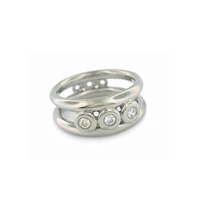 Series 45 - Torus | Band, Pd. + Diamonds (SIZE 6.25)
